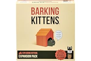 EXPLODING KITTENS LLC Barking Kittens Expansion Set - Easy Family-Friendly Party Games - Card Games for Adults, Teens & Kids - 20 Card Add-on