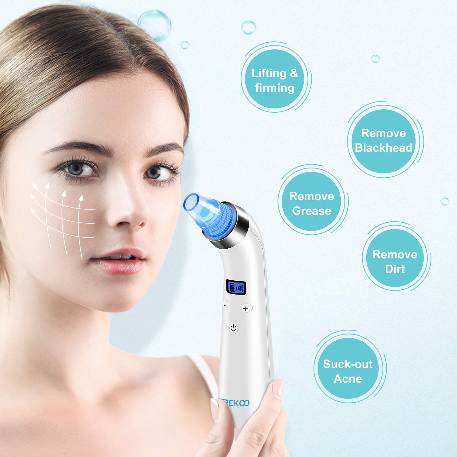 Blackhead Remover Vacuum - Electric Blackhead&Blemish Removers Pore Vacuum Suction Device Cleaner Extractor Tool Beauty Comedo Removal for Men&Women: Beauty