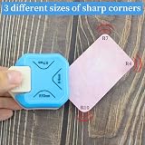 LAMXD 3 in 1 Corner Rounder Punch with Hole Punch and Binder Rings Blue view 4