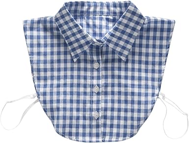 Freebily Femme Chemise Musulman Modele Faux Col Des Femmes Hijab Blouse A Carreaux Accessoires Neck Cover Bleu Taille Unique Amazon Fr Vetements Et Accessoires