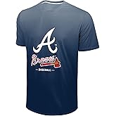 FOCO MLB Men's Official Primary Logo Wordmark Premier Team Spirit Performance Gradient T-Shirt