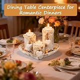GoMaihe Tealight Candle Holders with Tray 3-Piece Wood Set Heart view 5