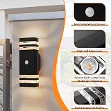 CELAVY Motion Sensor Outdoor Light IP65 GU10 Black Wall Lamp view 5