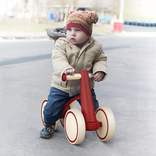 Baby Balance Bike For 1 Year Olds | 4-Wheel Toddler First Bike | First Birthday Gift For Boys & Girls