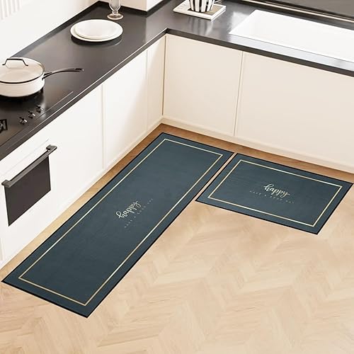 LHHMZ Kitchen Rug 2 Pieces Non Slip Kitchen Carpet Washable Kitchen Mat Sets For Kitchen Dining Room