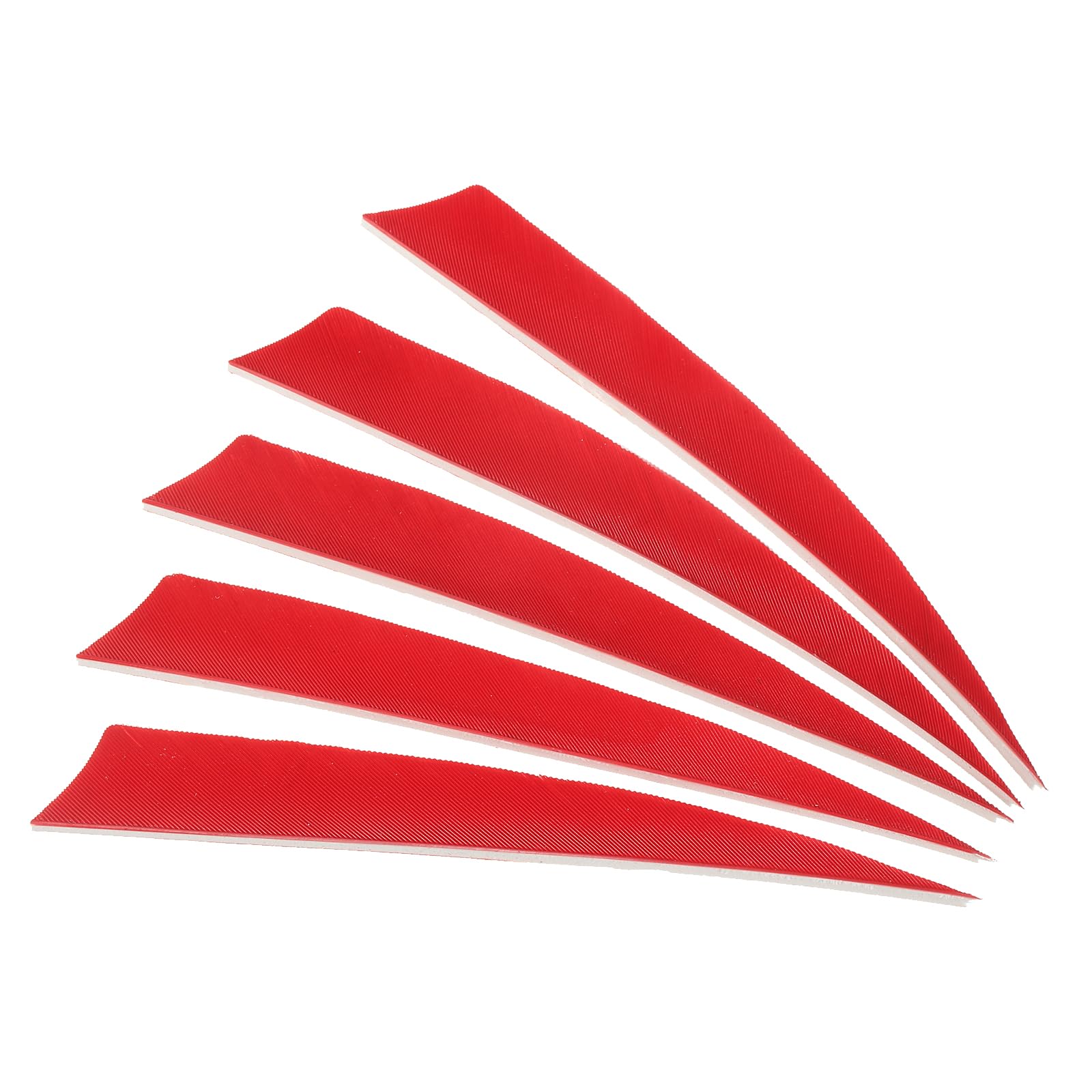 PATIKIL Arrows Vanes 50 Pack 5 Inch Arrow Turkey Feather Fletch Left Wing Fletching Red for DIY Target Shooting