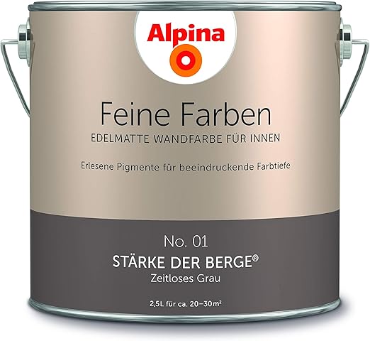 Alpina 2 5 L Feine Farben Farbwahl Edelmatte Wandfarbe Fur Innen No 1 Starke Der Berge Zeitlos Amazon De Baumarkt