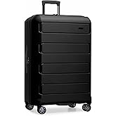 Traveler's Choice Pagosa Indestructible Hardshell Expandable Spinner Luggage, Black, 30-Inch Large