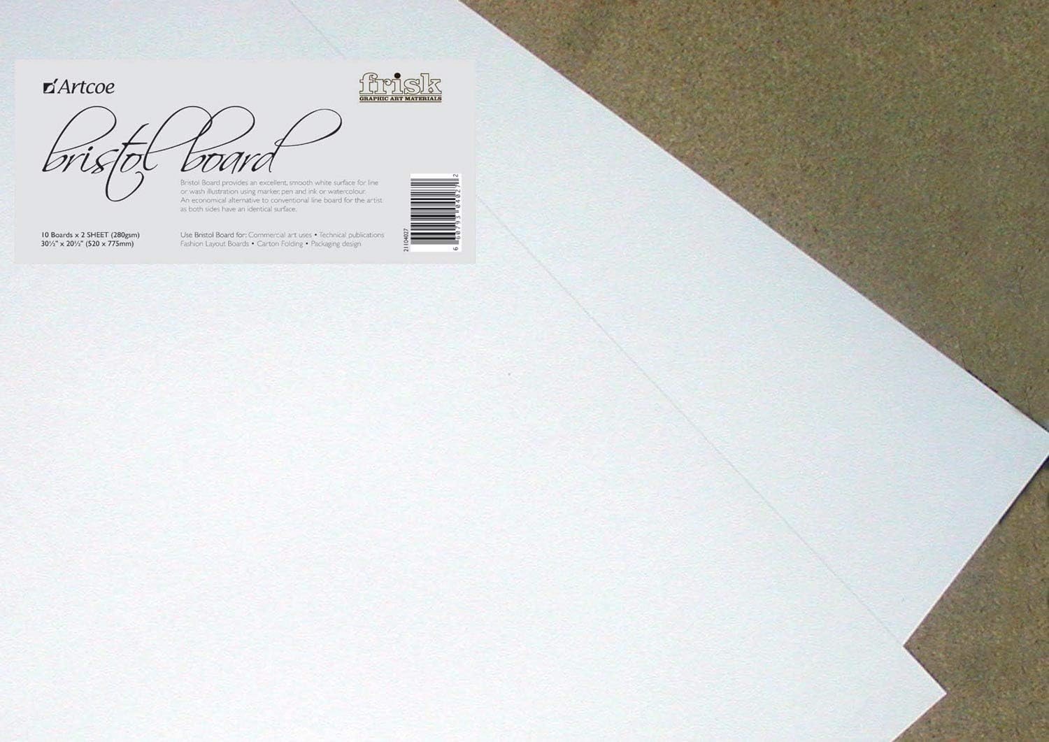 10 x Sheets Bristol Board 400gsm 450mm x 640mm