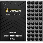 Hystar&reg; Aero Control | 40 Dot Mouse Skates for Glass Mousepad | Durable UPE Material | Rounded Edges | Quiet and Controlled Glide