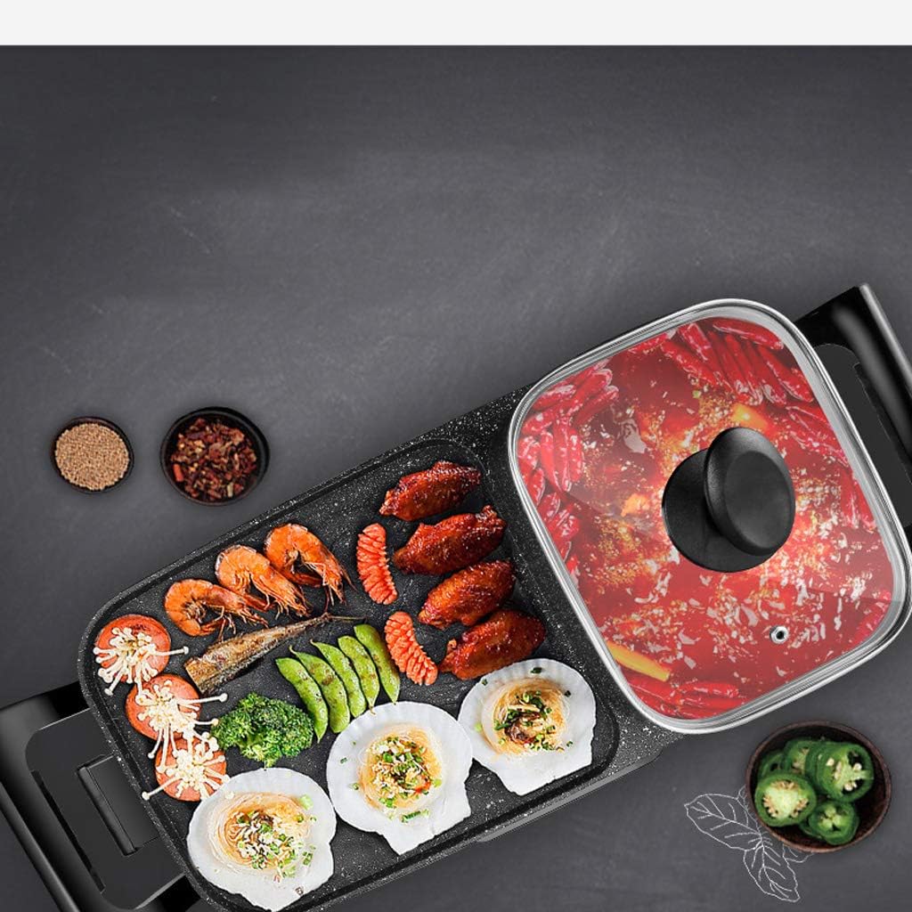 review zaizai Versatile -Portable Barbecue Grill, Indoor BBQ Grill Smokeless Electric,Multi-Step Temperature Adjustment, 1800W High Power, Multi-Purpose for One Machine,Adjustable Thermostat