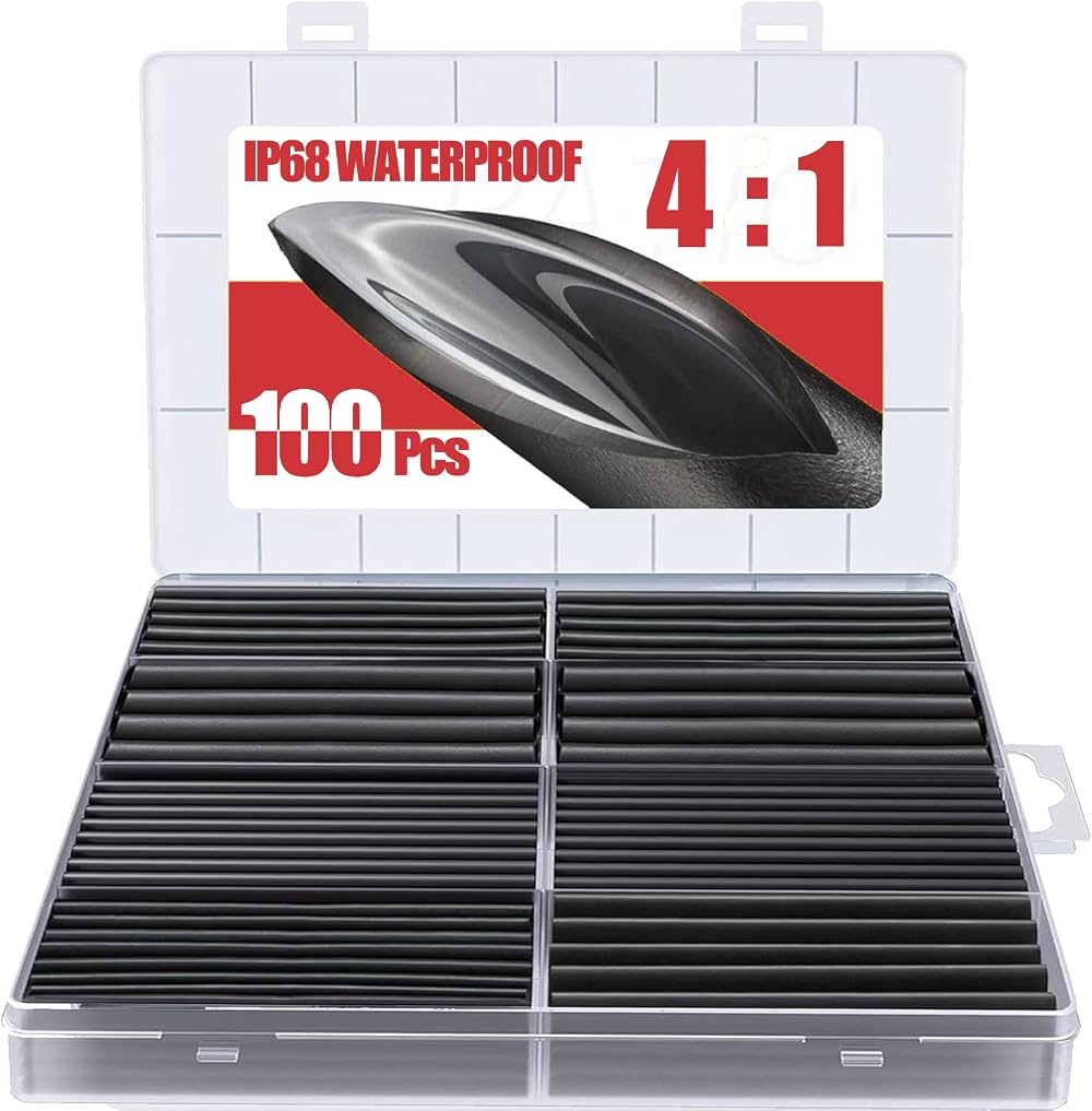 Eventronic Heat Shrink Tubing 4:1 90mm Adhesive Waterproof IP68 100pcs