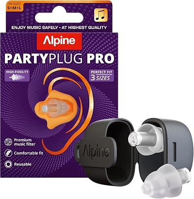 Alpine PartyPlug Pro Ear Plugs High Fidelity 21dB Hearing Protection
