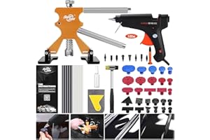 SUPER PDR Dent Puller Paintless Dent Repair Kit, Car Dent Removal kit with Dent Lifter, 100W Glue Gun, PDR Tools for Auto Body Small Dent and Hail Dent Removal