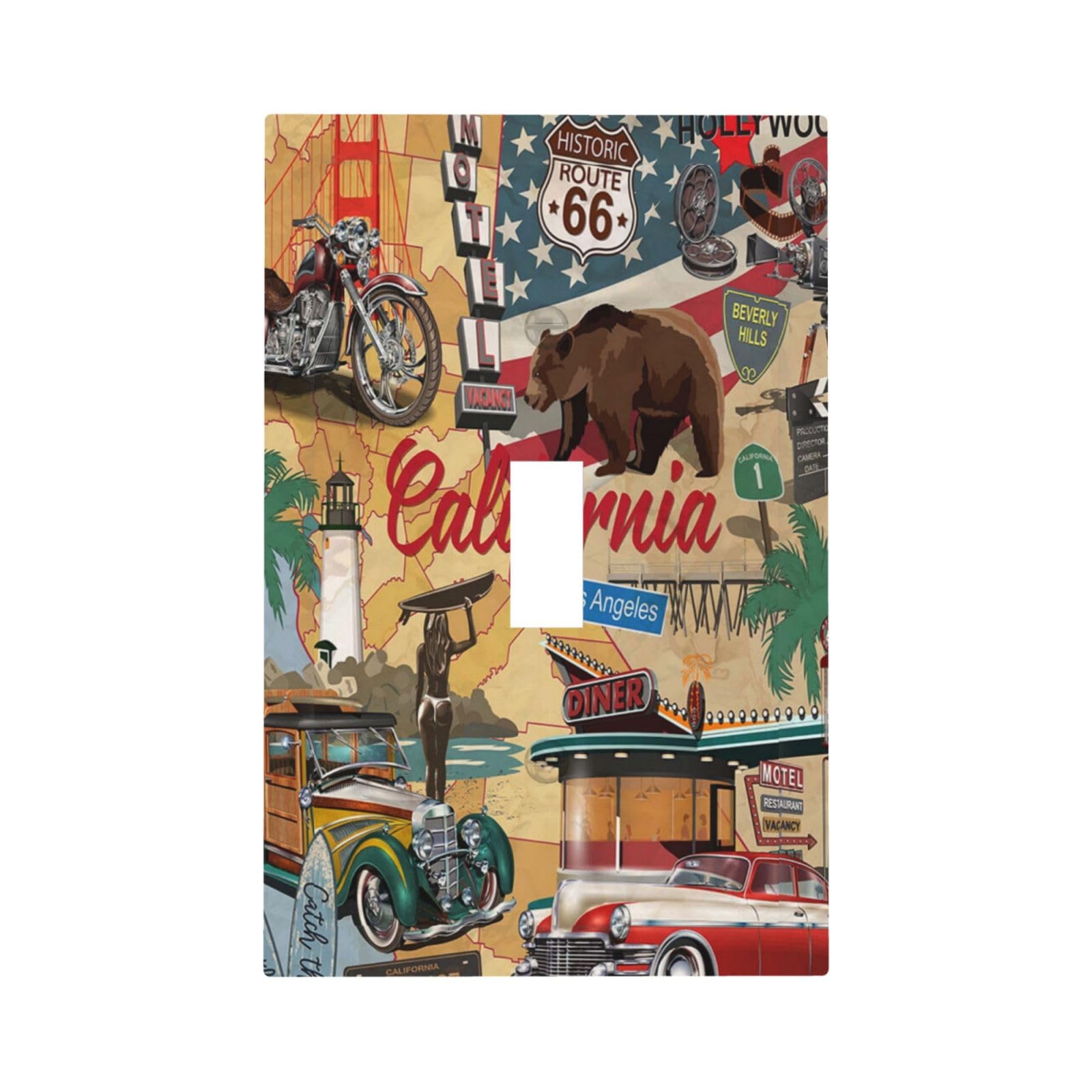 Historic Route 66 Old Fashioned Bear Cars Truck