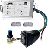 HUSETOO DC Motor Speed Controller ，DC 12V 24V 36V 48V 60V Motor Pulse Width Modulator Regulator Motor Variable Speed Controller