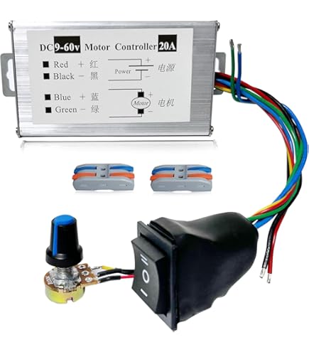 Contrôleur PWM Vitesse Moteur DC 1,8V-15V 2A - Lot De 2 Avec Potentiomètre, Pour Petits Moteurs, Ventilateurs