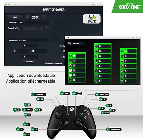 Spirit Of Gamer Adaptateur Crossgame 2 Jouez En Clavier Et