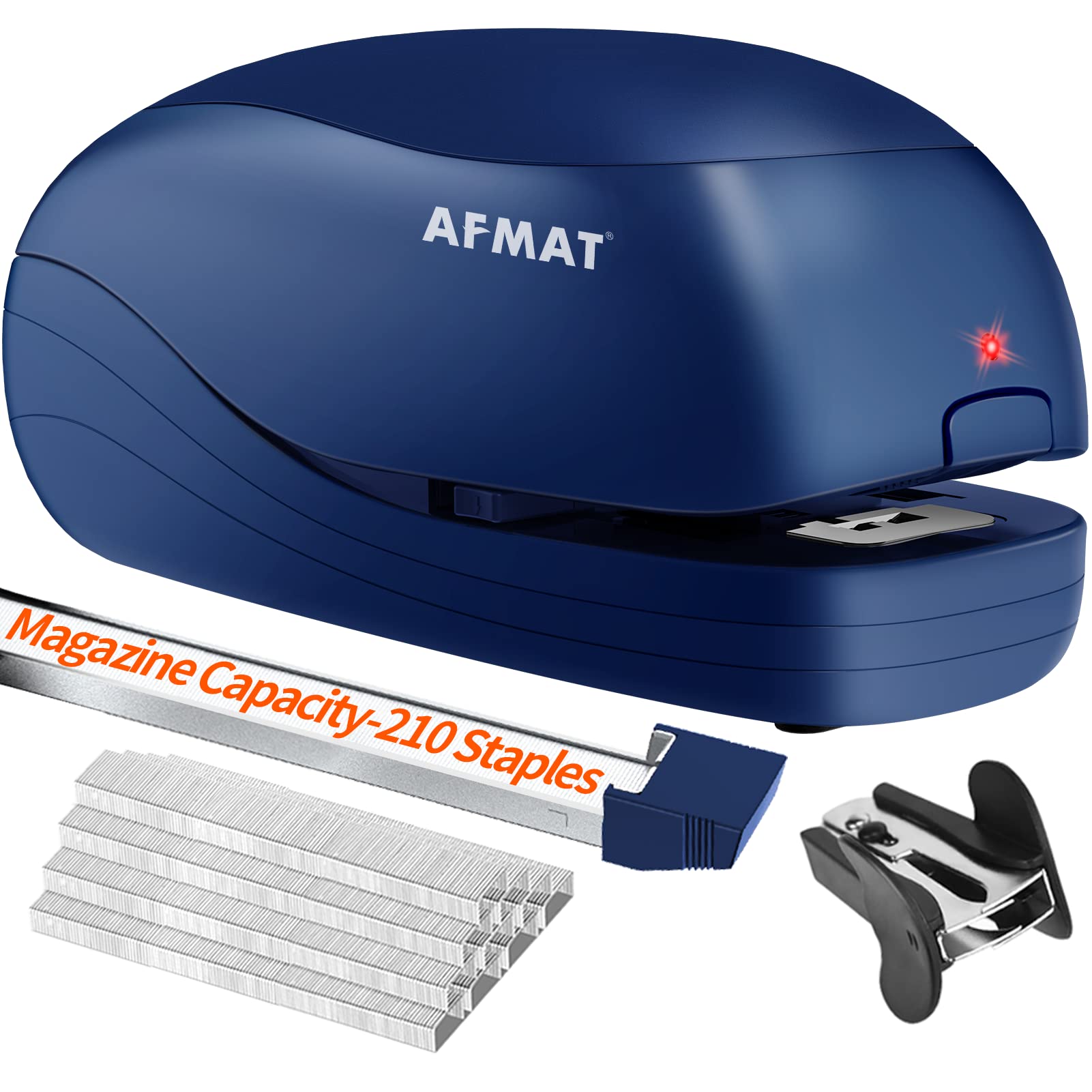 Photo 1 of Electric Stapler for Desk, Automatic Stapler Desktop, Office Staplers Electric, AC or Battery Powered Staplers Heavy Duty Office Use, with Reload Reminder & Release Button, 25 Sheets Capacity, Blue