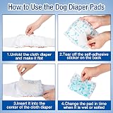 Pet Soft Pet Soft Dog Diaper Liners 100 Count Blue Bone M Nappy Booster Pads view 7