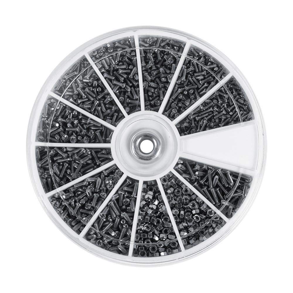 600pcs Small Stainless Steel Screws and Nuts M1 M1.2 M1.4 M1.6 for Watches and Glasses