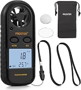 Proster Digital Anemometer Wind Speed Meter with Backlight Thermometer