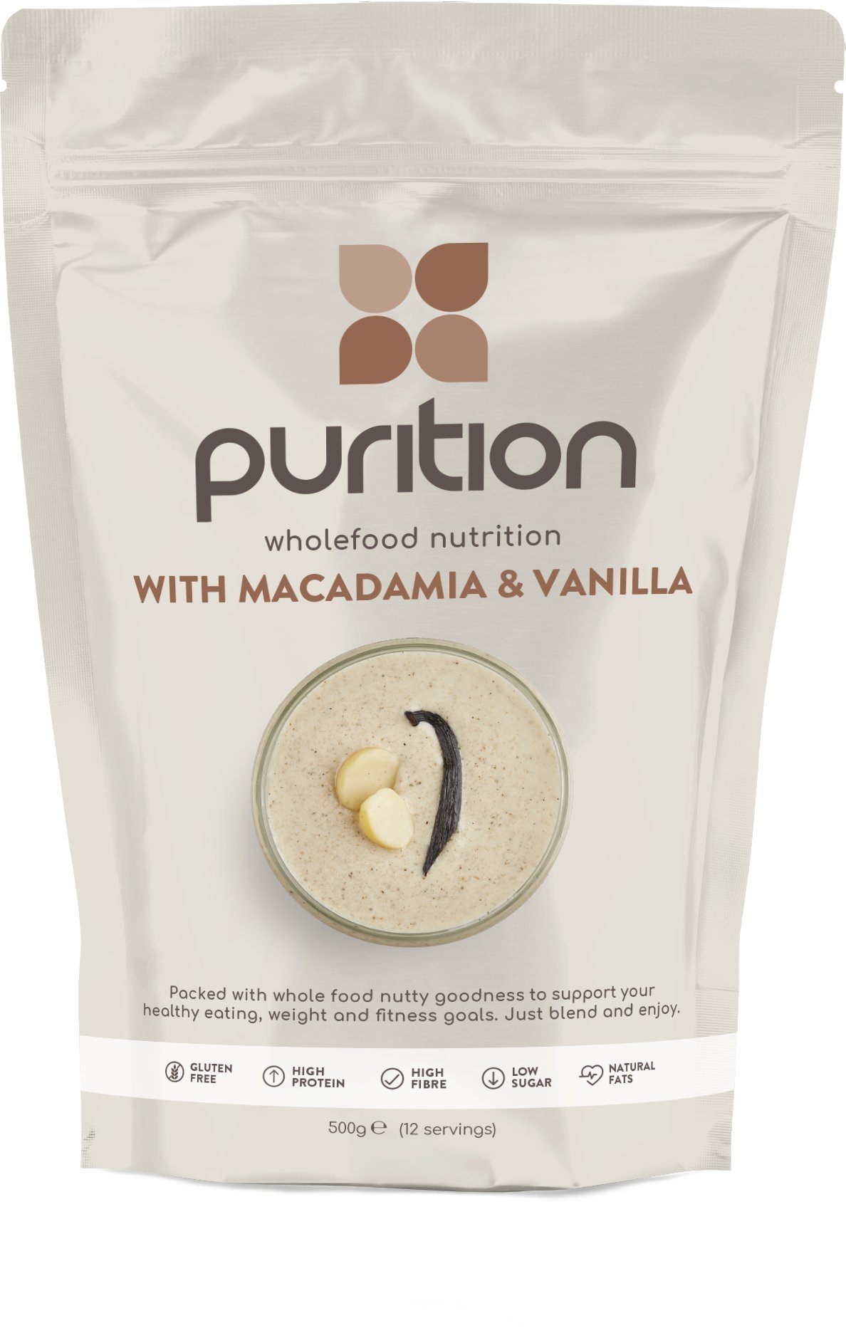 Purition Macadamia & Vanilla Natural Protein Powder for Keto Diet