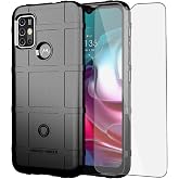 Asuwish Phone Case for Moto G30/G20/G10/10 Power 2021 with Screen Protector Cover and Cell Accessories Rugged Hybrid Protective Slim MotoG30 MotoG20 MotoG10 Motorola G 30 20 G10Power Women Men Black