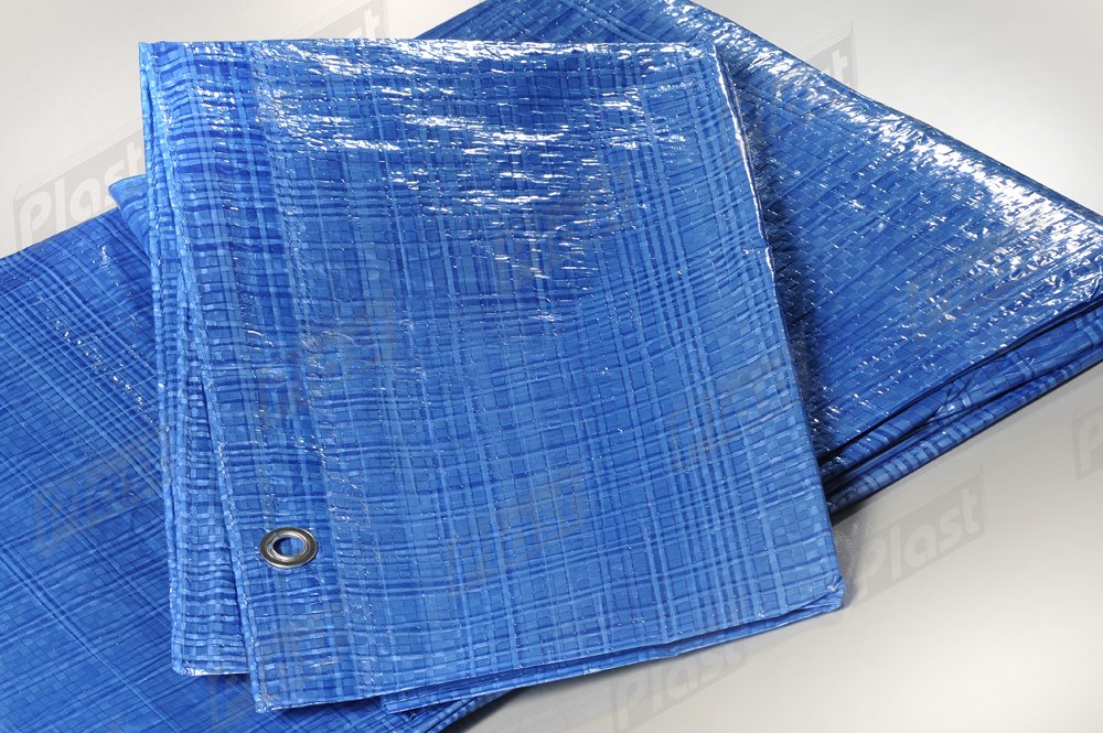 PLAST TARPAULIN WATERPROOF SHEET TARP COVER BLUE 3m x 4m (approx. 10' x 13')