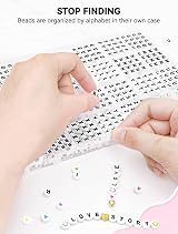 ARTDOT 1400 Pcs Sorted Letter Beads for Bracelet Making Kit view 3