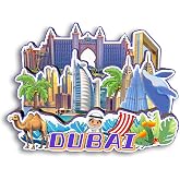 Quwsne Refrigerator Magnet Dubai United Arab Emirat Fridge Magnet City Travel Souvenirs Tourist Gifts 3D Classic Landmarks Handmade Crafts Home Decoration -2661