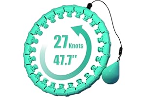 ZIBTREK Weighted Infinity Hoop for Adult Weight Loss, 2 in 1 Smart Fitness Workout Hula Circle Hoops with 27 Detachable Knots, Exercise Fit Hoop Suitable for Women and Beginners