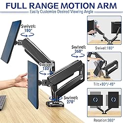 Stellar Mounts Dual Spring LCD Monitor Arms with