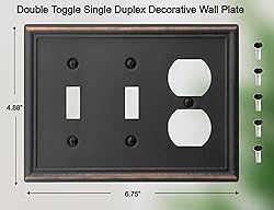 OKAWYC Double Toggle/Single Duplex Light Switch