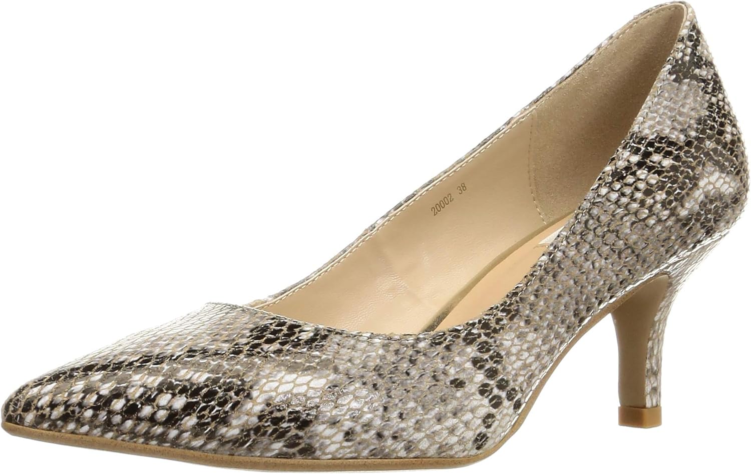 【エンチャンテッド】パンプス 20002 本革プレーンパンプス レディース グレーコンビ