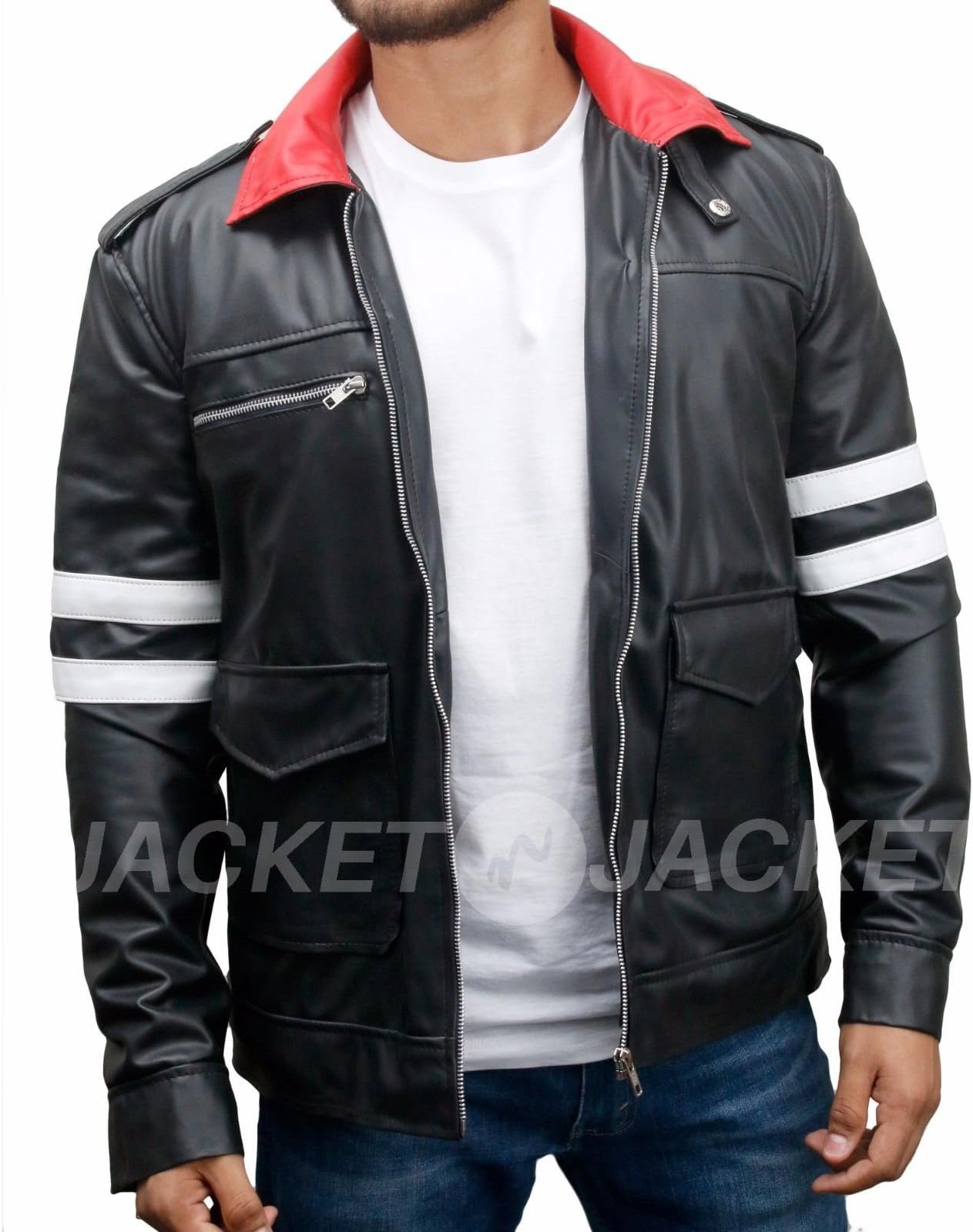 New Gaming Alex Mercer Prototype Men's Costume Faux Leather Jacket with Dragons (3X-Large)