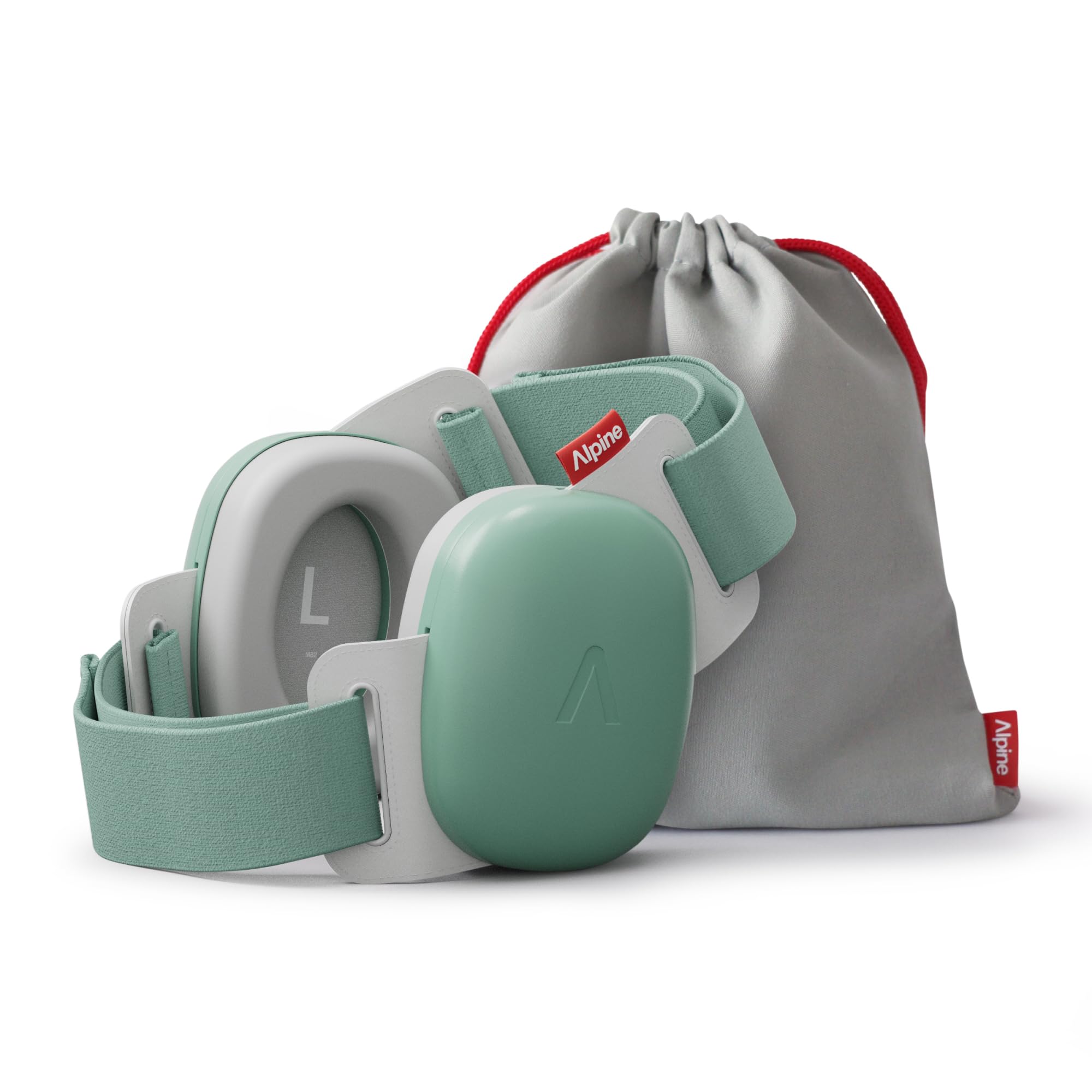 Alpine Muffy Baby Comfort - Ear Defenders for Babies and Toddlers - CE & UKCA Certified - Unique Headband for Safe Fit & Comfort Multi-adjustable for Ages Up To 48 Months - 24dB Sound Reduction, Green