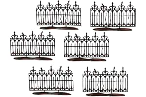 Department 56 Halloween Accessories for Village Collections Spooky Wrought Iron Fence Figurine Set, 2 Inches, Black