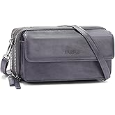Lanyani RFID Crossbody Wallet Wristlet Purse with Phone Pocket For Women Vegan Leather