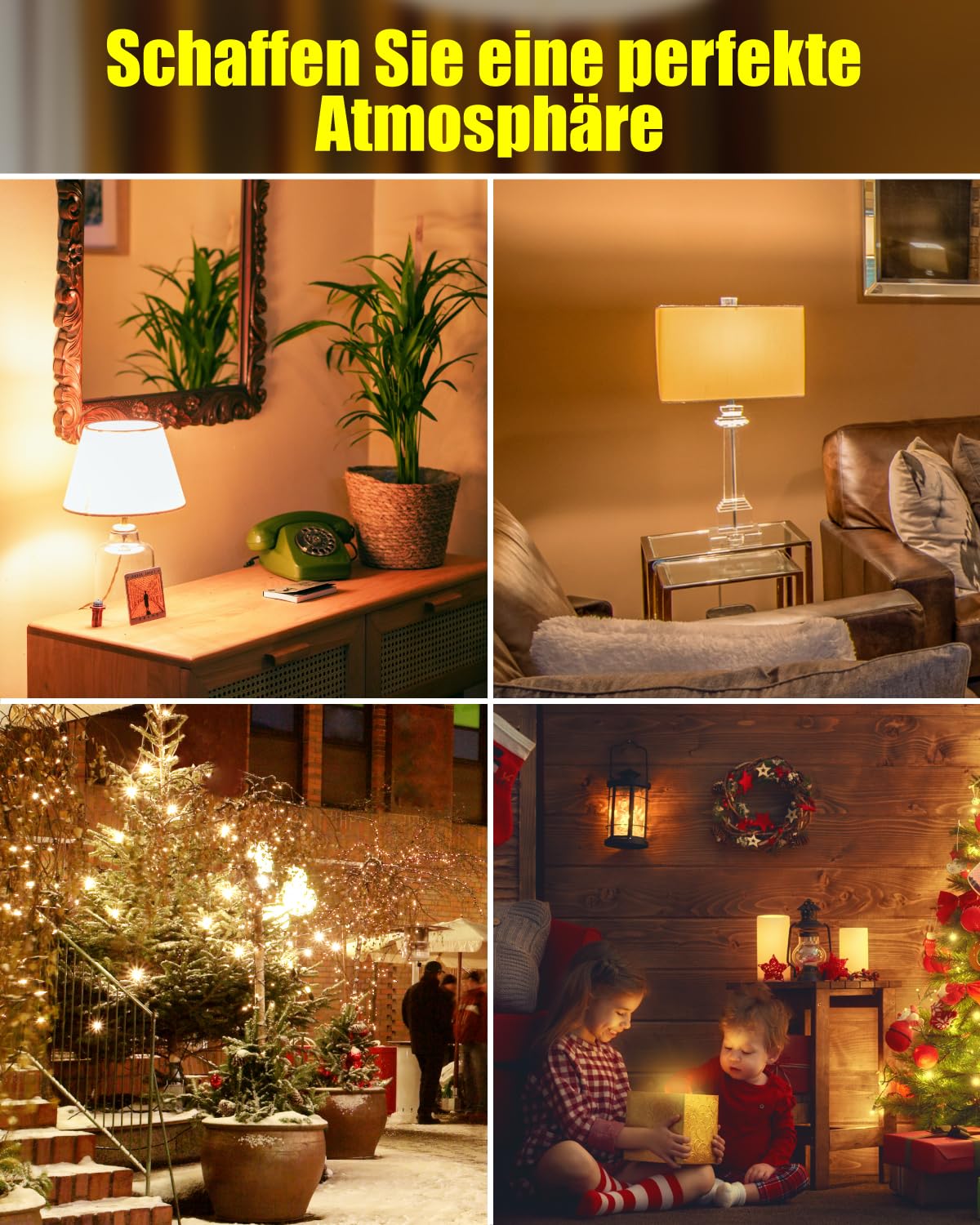 Klarlight 2W E27 LED Glühbirne Warmweiss 2700K, T28 Edison Glühbirne LED Vintage Ersetzt 20 Watt, LED Birne E27 für Nachtlicht Tischlampe Weihnachten Dekorative, Nicht Dimmbar, 2er-Pack 2