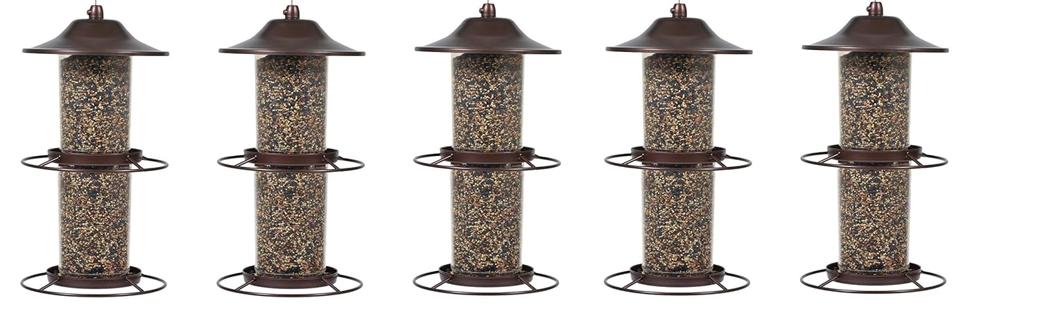 Amazon Com Perky Pet 325s Panorama Bird Feeder 5 Feeders Pet