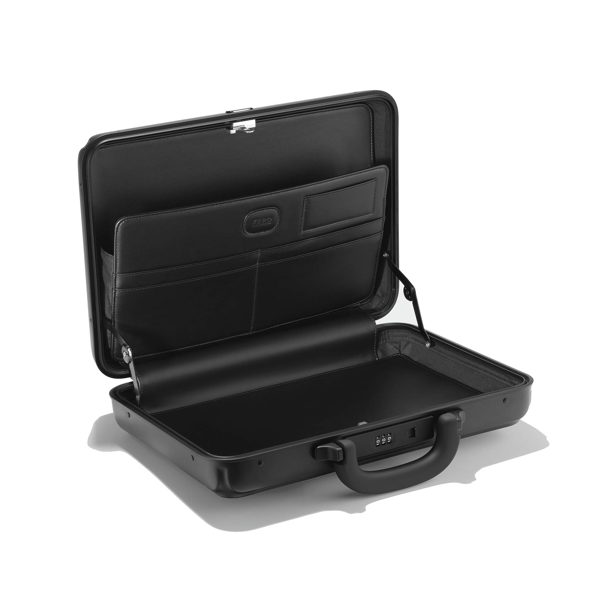 ZERO Halliburton Edge Lightweight Polycarbonate Attaché (Black, Small Attaché)