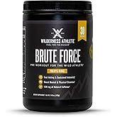 Wilderness Athlete - Brute Force Pre-Workout | Best Pre Workout Powder for Women & Men - Preworkout Drink Supplements with Natural Caffeine - Workout Supplement for Men & Women (Pineapple Orange)
