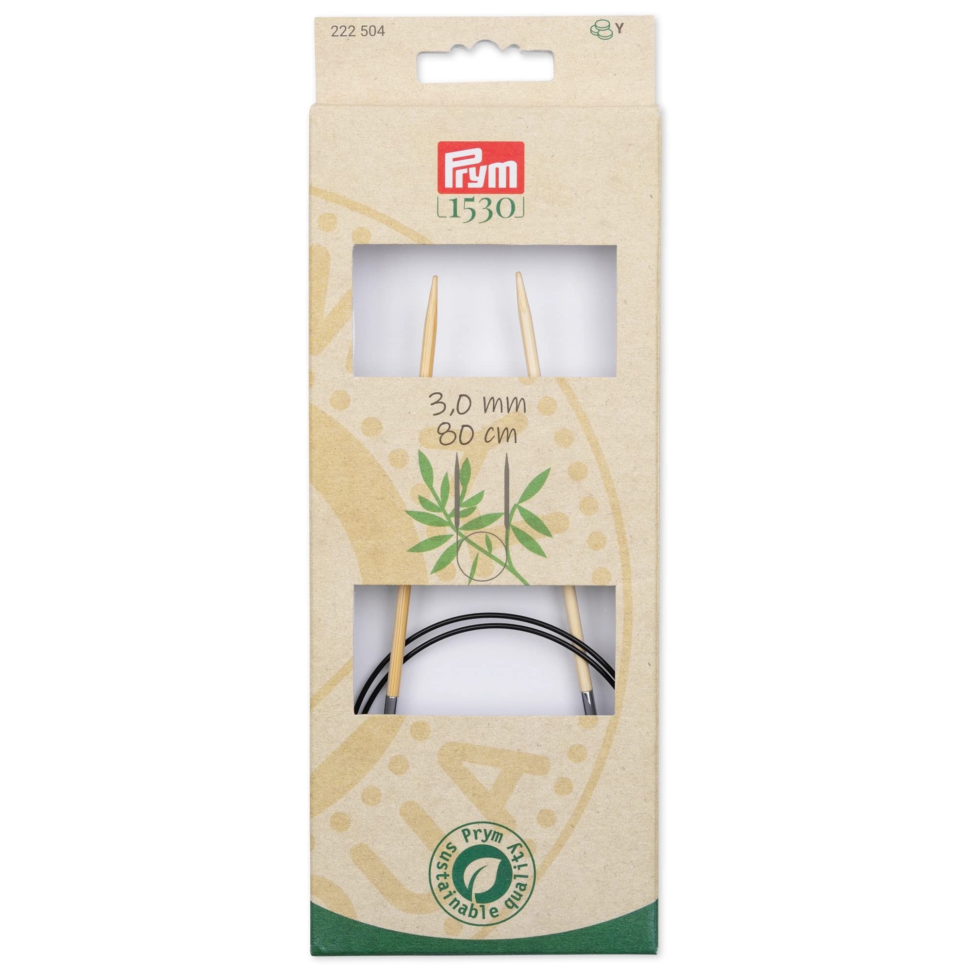 Prym - Prym 1530 Bamboo Circular (80cm, 3.00mm) Needle - 5 Pieces