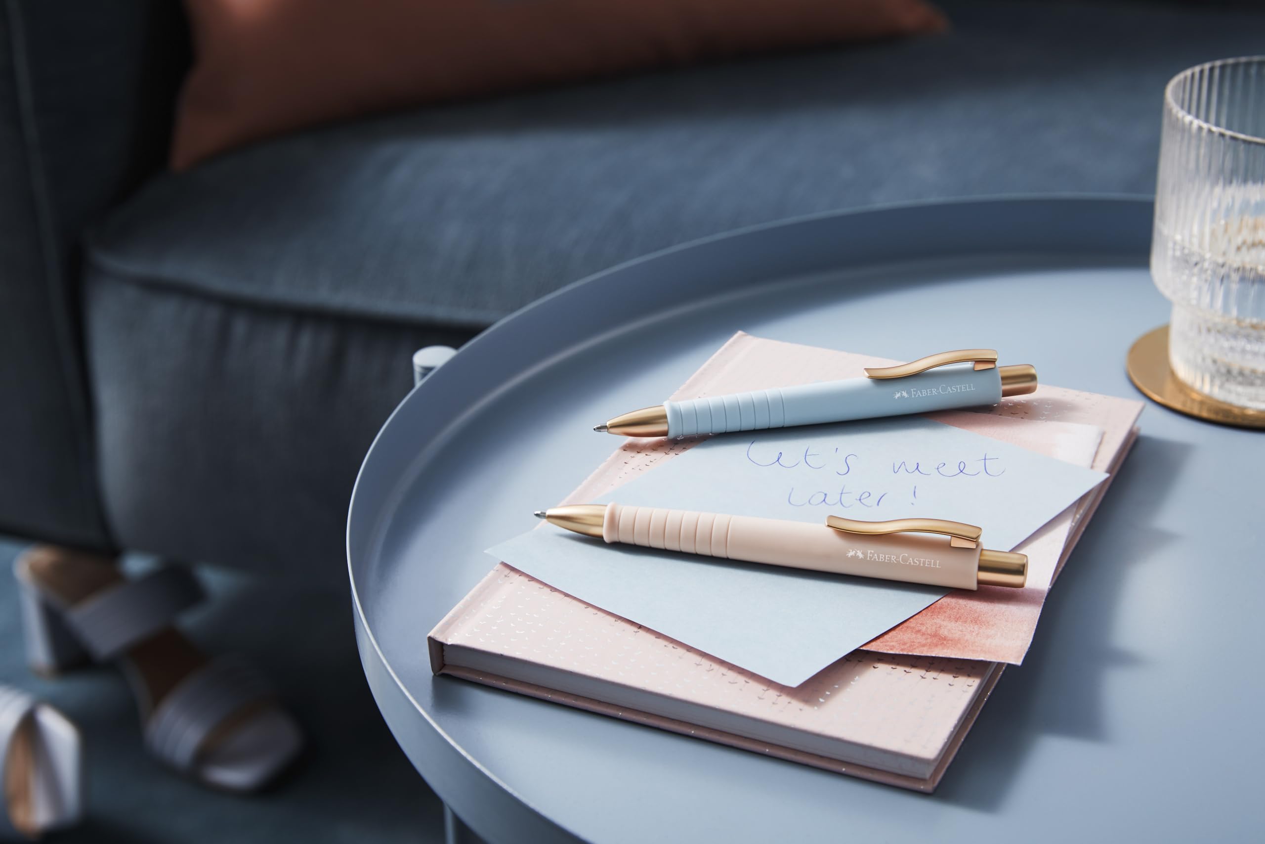 Faber-Castell 205092 - Kugelschreiber Poly Ball pale rose, 2 Stück, mit auswechselbarer XB Mine, dokumentenecht 5