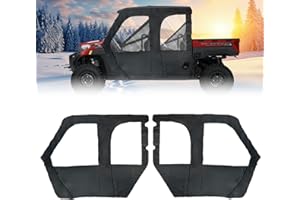 QYMOTO Ranger XP 1000 4 Soft Side Doors Enclosure Compatible with Polaris Ranger XP 1000 Crew 4 Seater 2019-2025 Side Door with Heavy Duty Zipper Open Window, Stop Cold, Rain,Dust and Debris