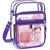Blvornl Clear Crossbody Bag with Adjustable Shoulder Strap, Stadium Approved PVC Purse Bag, Messenger Bag