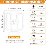 Liuyife GR8 16W 2-Pin CFL Lamp 4000K 230V Non-Dimmable 13.3cm x 13.3cm view 2