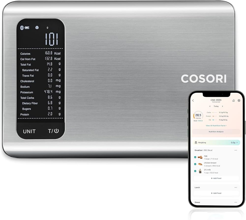 COSORI Smart Kitchen Food Scale with VeSync UK Food Database 1.9M