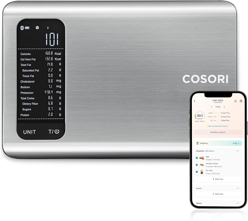 COSORI Smart Kitchen Food Scale with VeSync UK Food Database 1.9M